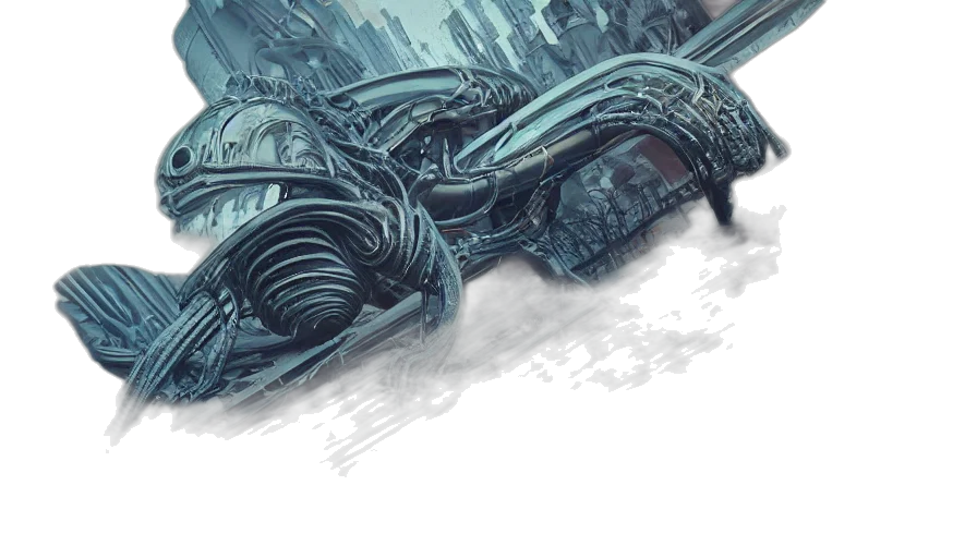 creature, concept art, comic book art, cyberpunk, fantasy art, underwater, outer space, artstation transparent PNG cut-out