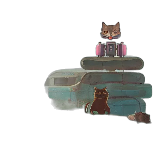 crown, car, robot, furniture, concept art, 3d render, pixel art, vaporwave transparent PNG cut-out