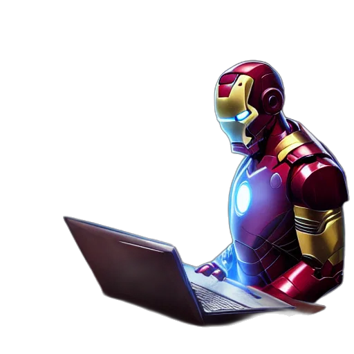 robot, 3d render, concept art, cyberpunk transparent PNG cut-out