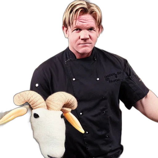 animal, food, staff, chef, gordon, ramsay, ram, sheep transparent PNG cut-out