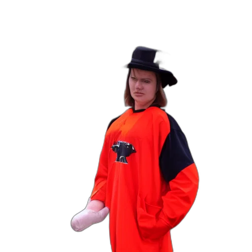 hat, staff, jacket, dress transparent PNG cut-out