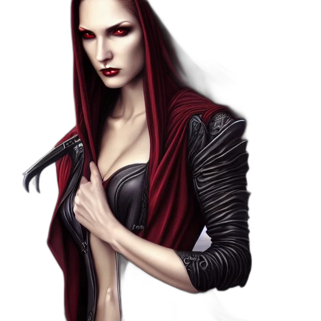 jacket, fantasy art, concept art, comic book art, pixel art, dark, red, vampire transparent PNG cut-out