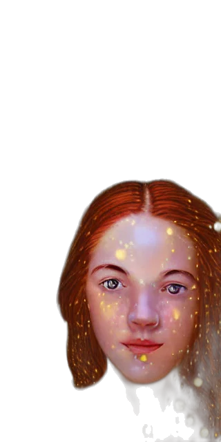 face, mask, hair, crown transparent PNG cut-out