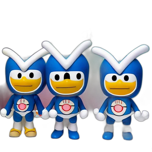 3d render, concept art, funko, doraemon transparent PNG cut-out