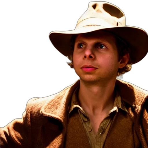 hat, jacket, face, staff transparent PNG cut-out