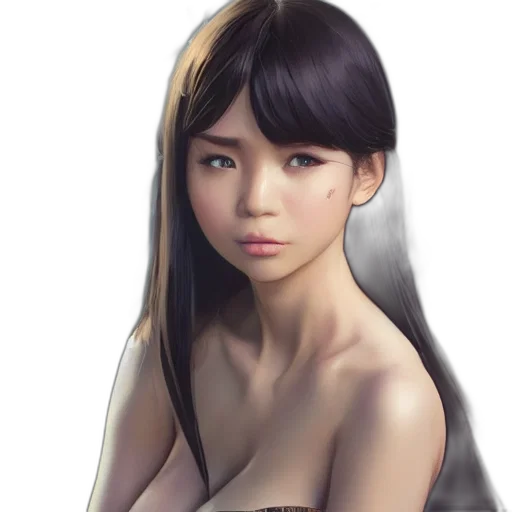 dress, face, hair, photorealistic transparent PNG cut-out