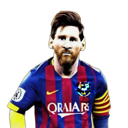 animal, pixel art, photorealistic, concept art, cartoon, lionel, messi, portrait transparent PNG cut-out