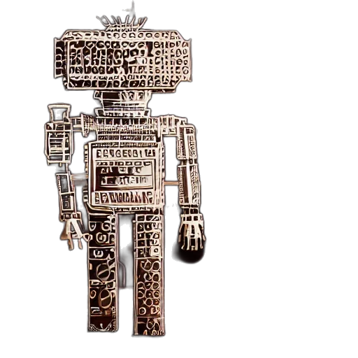 robot, jewelry, concept art, cyberpunk, steampunk, made, matrix, code transparent PNG cut-out