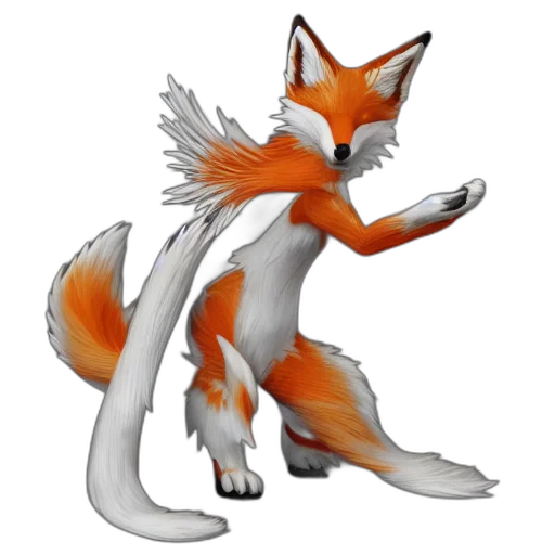 staff, animal, creature, concept art, pixel art, fantasy art, 3d render, monochrome transparent PNG cut-out
