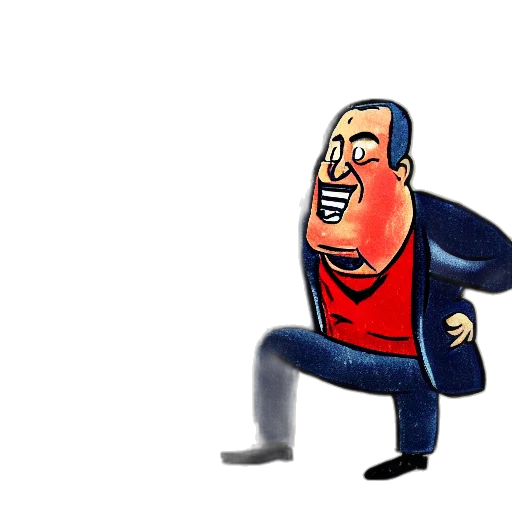 jacket, cartoon, concept art, comic book art, angry, man, spitting, out transparent PNG cut-out