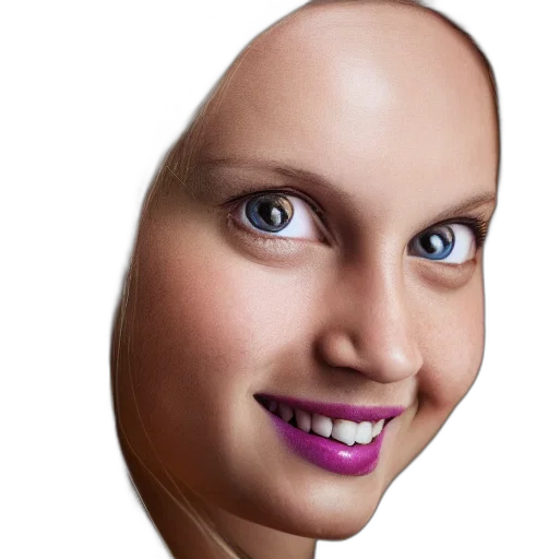 face, mask, robot, hair, photorealistic, 3d render, concept art, cartoon transparent PNG cut-out