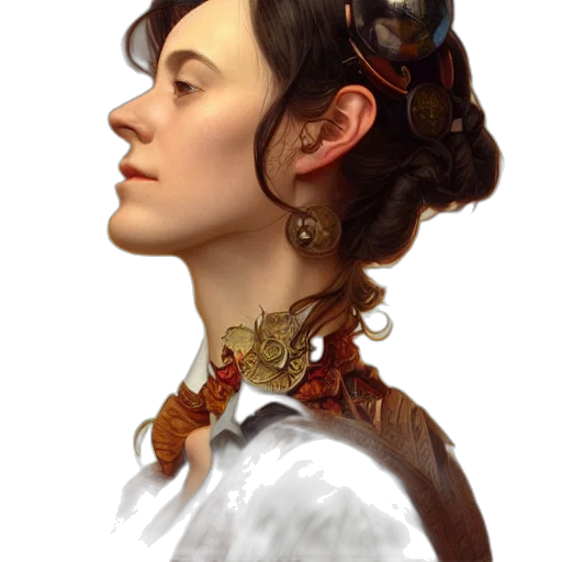 face, crown, staff, jewelry, photorealistic, concept art, fantasy art, oil painting transparent PNG cut-out