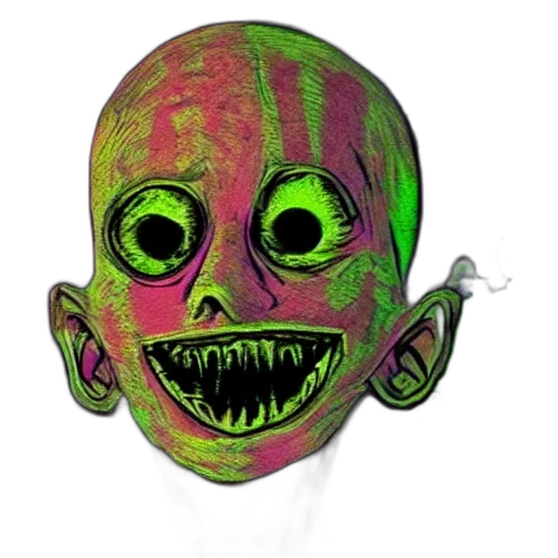 mask, face, creature, staff transparent PNG cut-out