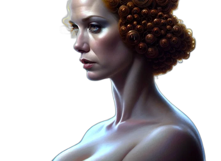 crown, hair, face, jewelry, photorealistic, fantasy art, oil painting, concept art transparent PNG cut-out
