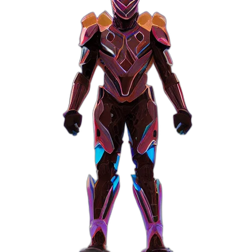 robot, mask, staff, 3d render transparent PNG cut-out