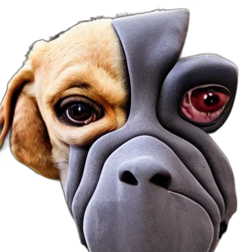 mask, animal, face, creature, photorealistic, 3d render, concept art, photo transparent PNG cut-out
