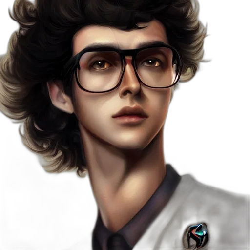photorealistic, cartoon, comic book art, fantasy art, portrait, cute, young, man transparent PNG cut-out