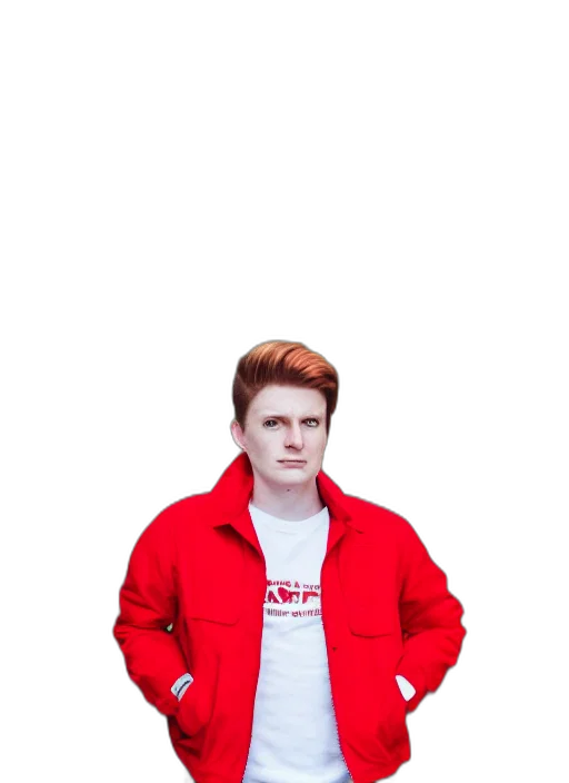 jacket, staff, face, creature transparent PNG cut-out