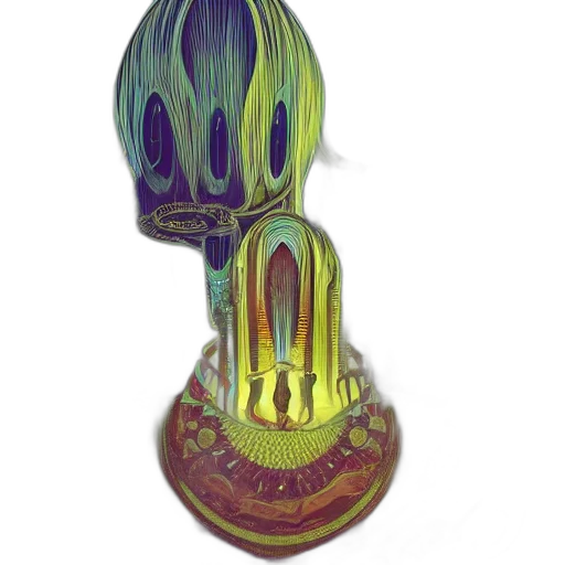 mask, crown, bottle, staff transparent PNG cut-out