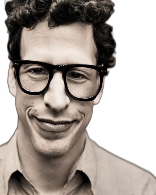 face, staff, hair, photorealistic, cartoon, portrait, andy, samberg transparent PNG cut-out