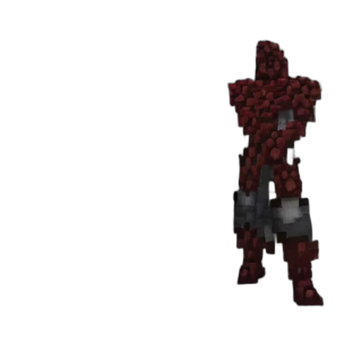 robot, weapon, sword, staff, pixel art, 3d render, concept art, fantasy art transparent PNG cut-out