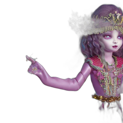 fantasy art, concept art, 3d render, photorealistic, cute, princess, surreal, ornate transparent PNG cut-out