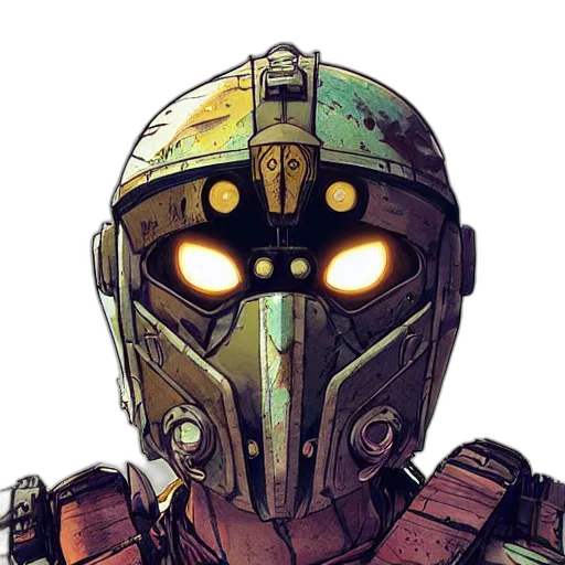 robot, mask, face, weapon transparent PNG cut-out
