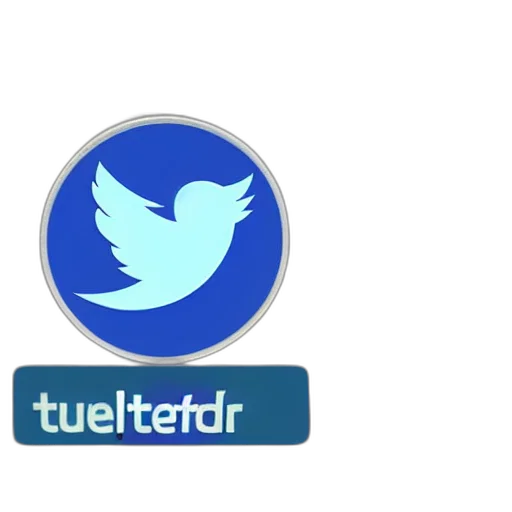 3d render, new, twitter, logo transparent PNG cut-out