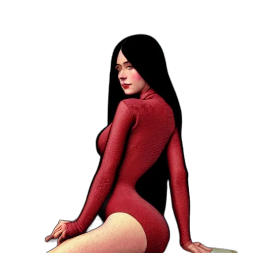 dress, comic book art, concept art, pixel art transparent PNG cut-out
