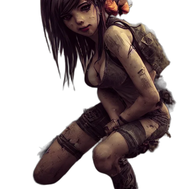 weapon, concept art, fantasy art, comic book art, cyberpunk, dark, earth tones, red transparent PNG cut-out
