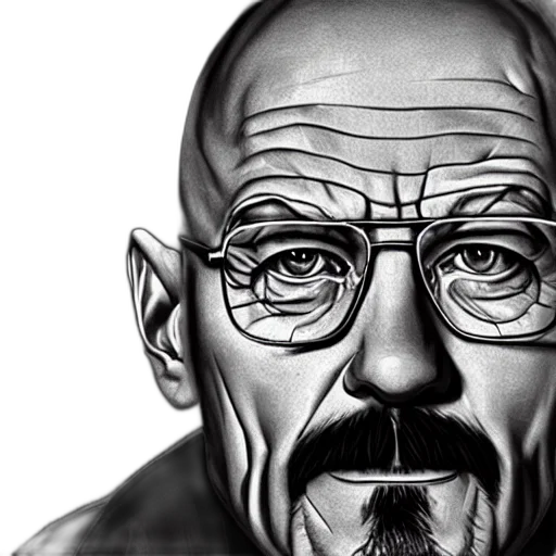 face, mask, comic book art, photorealistic, cartoon, pencil sketch, walter, white transparent PNG cut-out