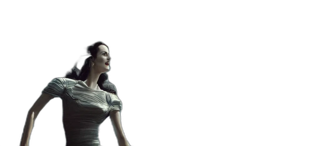 dress, robot, face, creature transparent PNG cut-out