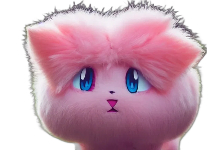 creature, hair, animal, staff, 3d render, concept art, anime, photorealistic transparent PNG cut-out