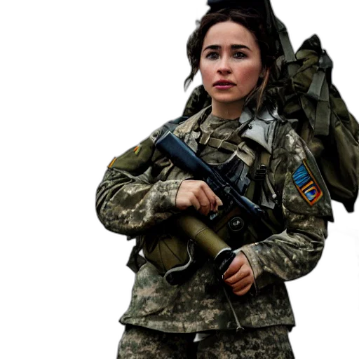 weapon, jacket, concept art, photorealistic transparent PNG cut-out