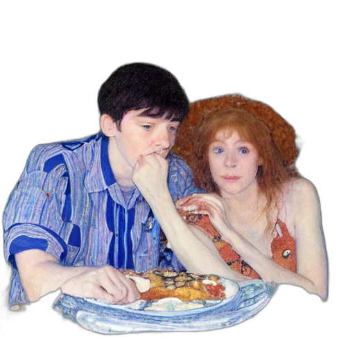 food, jewelry, oil painting, photorealistic transparent PNG cut-out
