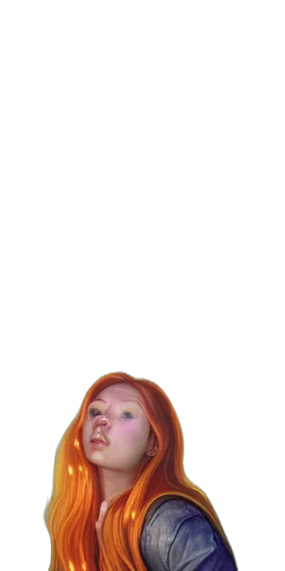 face, creature, hair, dress, cartoon, 3d render, photorealistic, pixel art transparent PNG cut-out