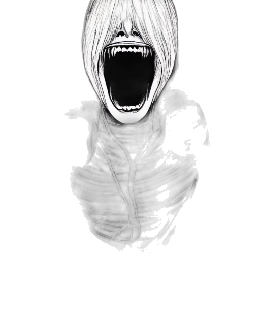 mask, face, creature, hair, concept art, photorealistic, comic book art, 3d render transparent PNG cut-out