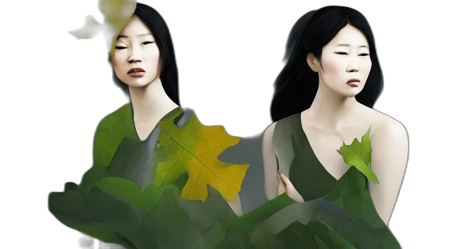 photorealistic, 3d render, concept art, fantasy art, forest, green, earth tones, monochrome transparent PNG cut-out