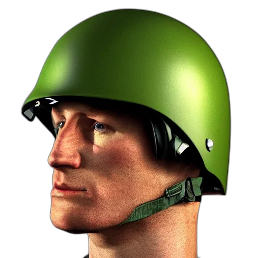 hat, face, mask, weapon, 3d render, photorealistic, concept art, cyberpunk transparent PNG cut-out