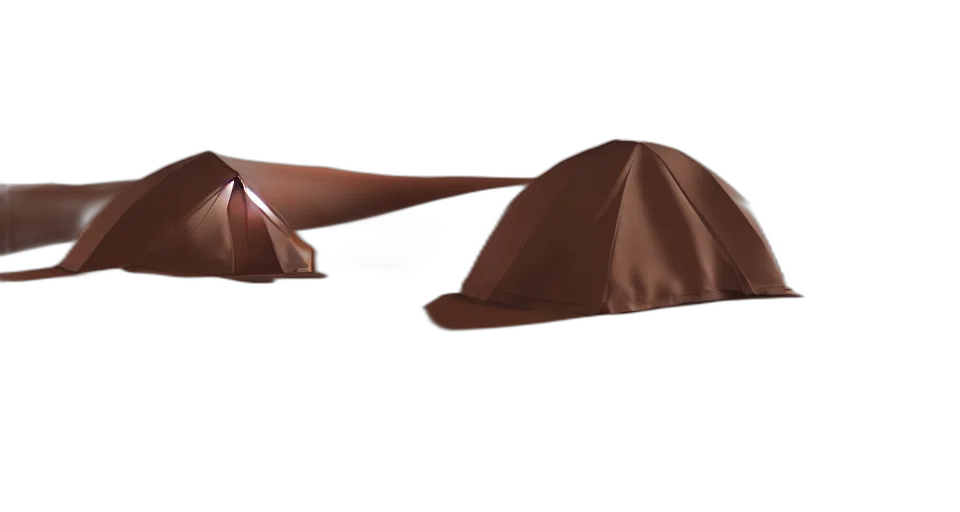 umbrella, hat, mask, crown, 3d render, concept art, photorealistic, earth tones transparent PNG cut-out