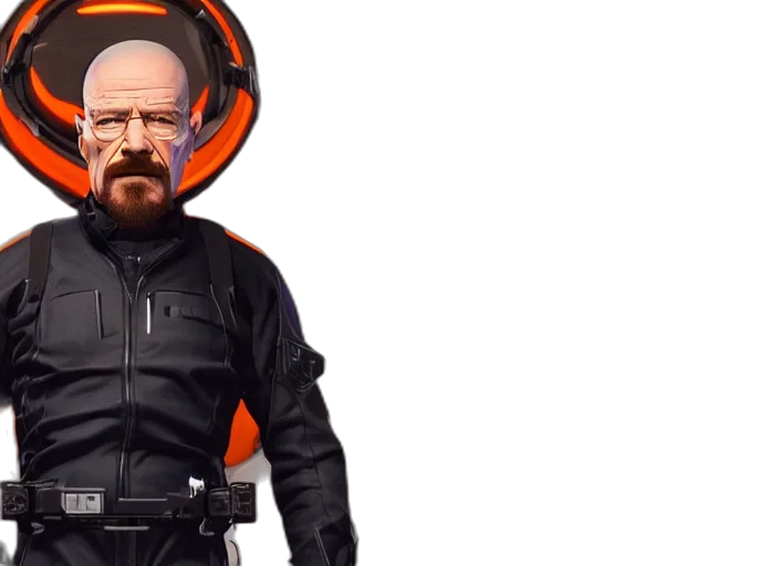 jacket, robot, staff, weapon transparent PNG cut-out
