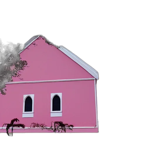 building, concept art, 3d render, vaporwave, photorealistic, fog, forest, rain transparent PNG cut-out