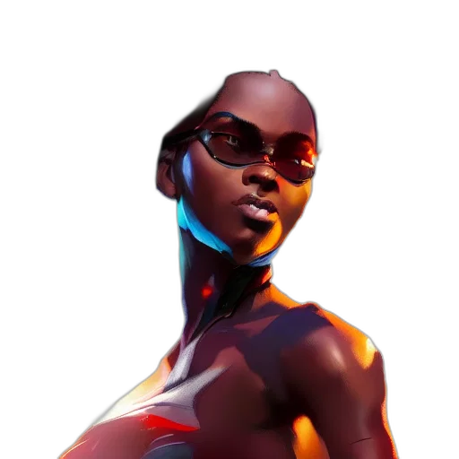 face, weapon, concept art, cyberpunk transparent PNG cut-out