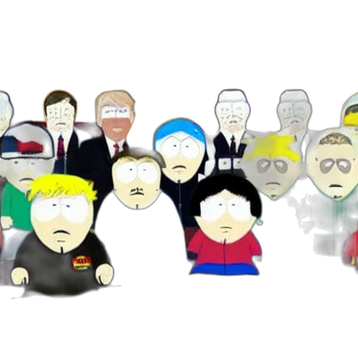 cartoon, concept art, 3d render, donald, trump, south, park, character transparent PNG cut-out