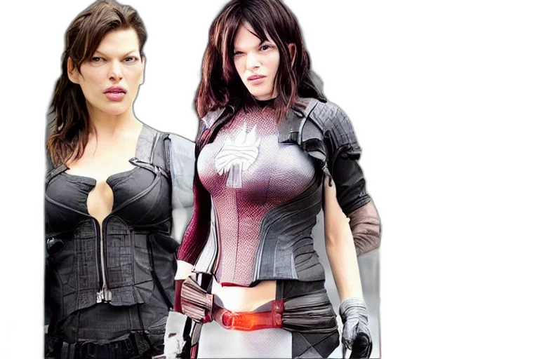 comic book art, concept art, mila, jovovich transparent PNG cut-out