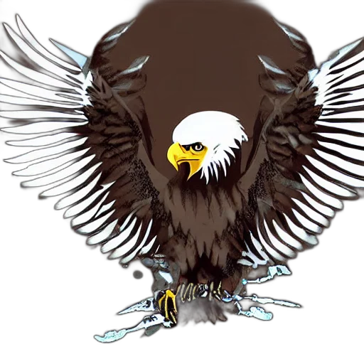 animal, photorealistic, concept art, pixel art, bald, eagle, leather, jacket transparent PNG cut-out