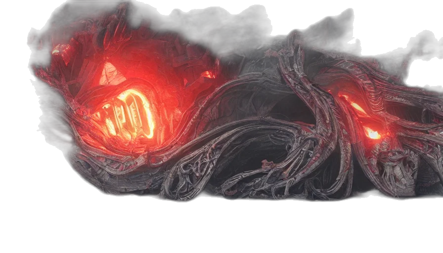 dragon, hair, mask, crown transparent PNG cut-out