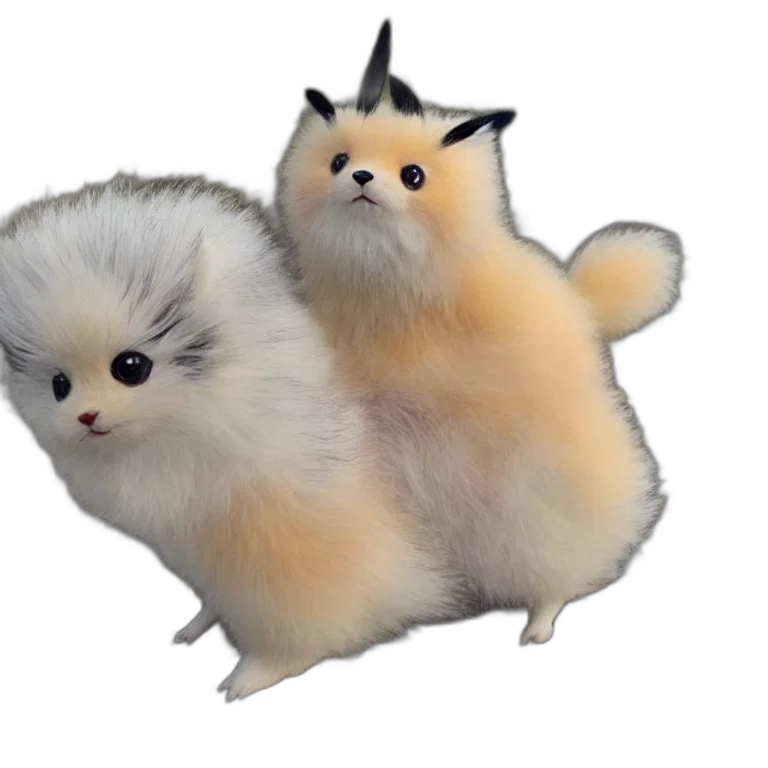 animal, creature, hair, 3d render transparent PNG cut-out