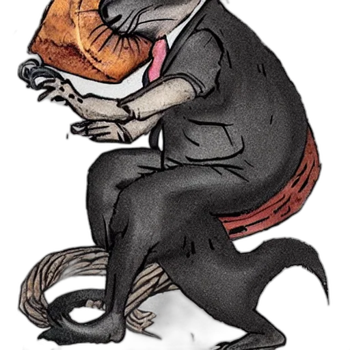 animal, staff, creature, mask, concept art, cartoon, watercolor, comic book art transparent PNG cut-out