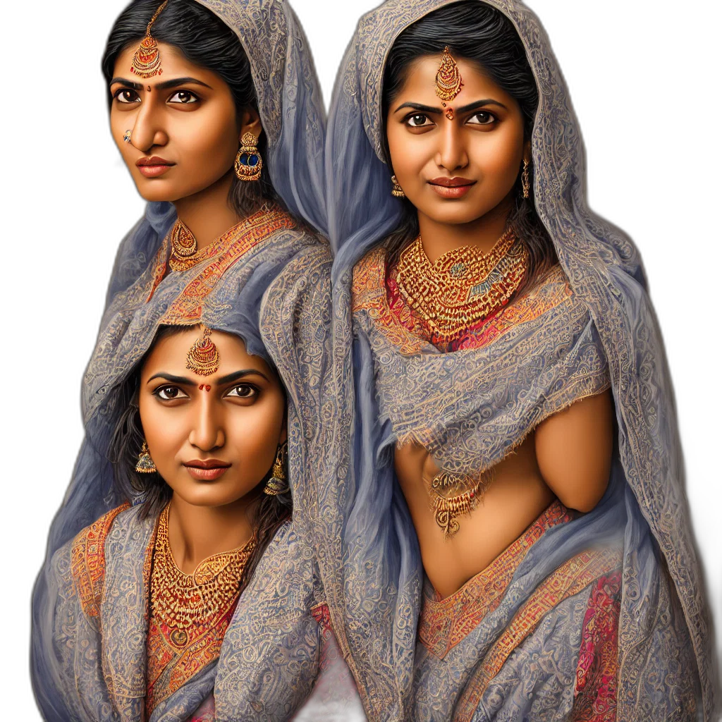 jewelry, face, crown, dress, photorealistic, oil painting, concept art, pencil sketch transparent PNG cut-out